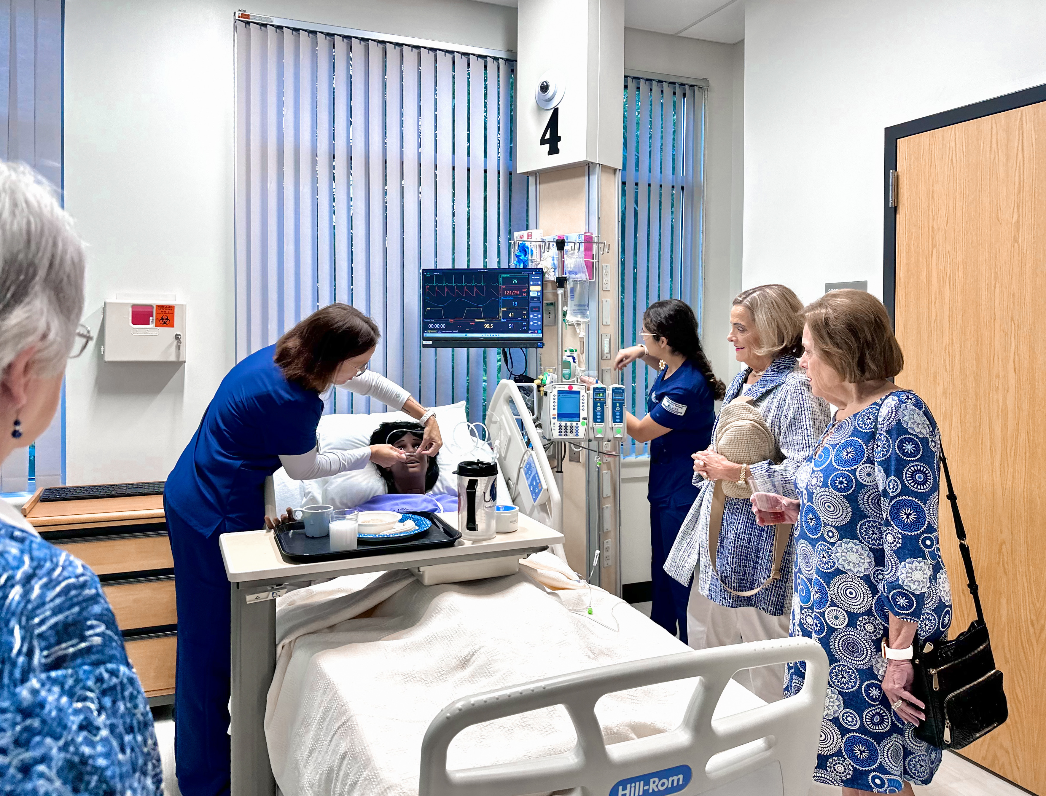 Donors tour the UAFS Nursing Caldwell Simulation Lab during an open house