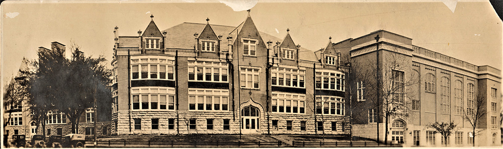 From 1927, a photo of Fort Smith High School, now Darby Middle School, which was the first classes of UAFS were held.