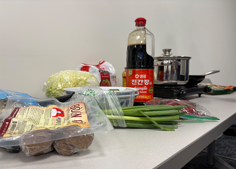 Ingredients picked by one of the competing teams