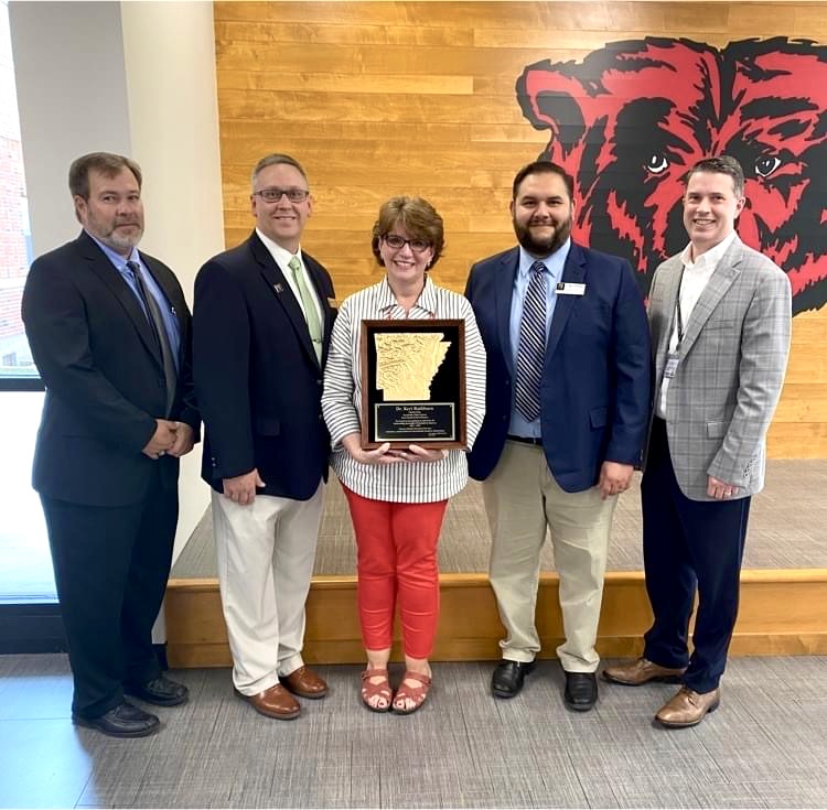 Keri Rathbun is awarded the Secondary School Principal of the Year Award