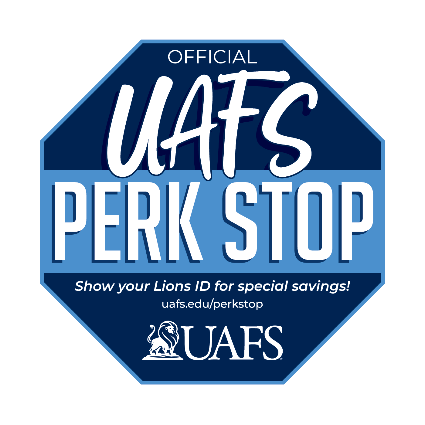 Octagonal Perk Stop Window Cling