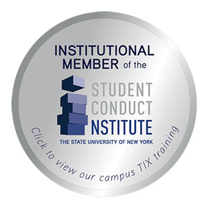 Institutional member badge for the Student Conduct Institute at the State University of New York.